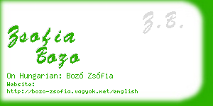 zsofia bozo business card