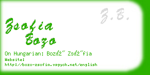 zsofia bozo business card